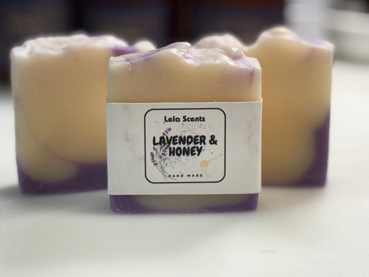 Jabón Artesanal de Lavanda y Miel